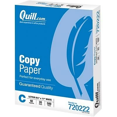 Budget ❤️ Quill Brand® Copy Paper Quill Brand® 8.5" X 11" Copy Paper, 20 Lbs., 92 Brightness, 500 Sheets/Ream, 10 Reams/Carton (720222CT) 🎁 - Image 2