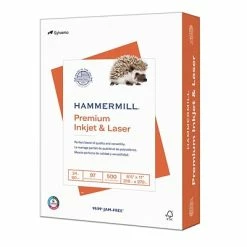 Deals 🌟 Copy & Multipurpose Paper 🔨 Hammermill Premium Inkjet & Laser 8.5" X 11" Multipurpose Paper, 24 Lbs., 97 Brightness, 500/Ream (166140) 🤩