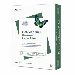 Coupon ⭐ Copy & Printer Paper 🔨 Hammermill Premium Laser Print 8.5" X 11" Multipurpose Paper, 32 Lbs., 98 Brightness, 500/Ream (104646) ✨