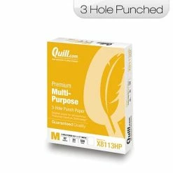 Wholesale ✔️ Quill Brand® Premium Multi-Purpose Paper Quill Brand® 8.5" X 11" 3-Hole Punch Premium Multipurpose Paper, 20 Lbs., 97 Brightness, 500 Sheets/Ream (X8113HP) 😉