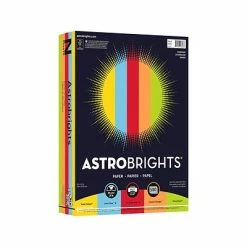 Best Pirce 👍 Copy & Printer Paper Astrobrights Everyday Colored Paper, 24 Lbs., 8.5" X 11", Assorted Colors, 500 Sheets/Pack (99743-01) 🤩