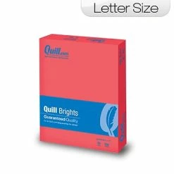 Hot Sale 👍 Quill Brand® Brights Multipurpose Colored Paper, 20 Lbs., 8.5" X 11", Red, 500 Sheets/Ream (722441) 🎁