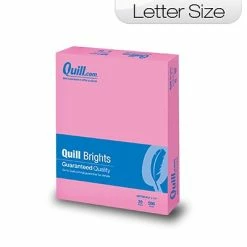 Best reviews of 🛒 Quill Brand® Brights Multipurpose Colored Paper, 20 Lbs., 8.5" X 11", Pink, 500 Sheets/Ream (722421) 🎉