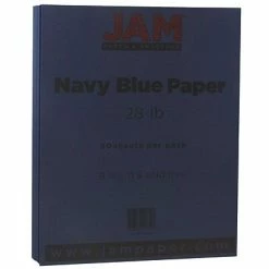 Outlet 👍 JAM Paper Matte Colored Paper, 28 Lbs., 8.5" X 11", Navy Blue, 50 Sheets/Pack (156550) 😀