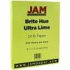 Best Pirce ✨ JAM Paper® Smooth Colored Paper, 24 Lbs., 8.5" X 11", Ultra Lime Green, 500 Sheets/Ream (104034B) 😍