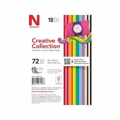 Deals 🧨 Card Stock Neenah Paper Creative Collection 65 Lb. Cardstock Paper, Assorted Colors, 72 Sheets/Pack (46416-02/03) 😍
