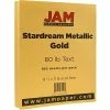 Best Sale 🌟 JAM Paper Metallic Colored Paper, 32 Lbs., 8.5" X 11", Gold Stardream, 100 Sheets/Pack (173SD8511GO120) ❤️
