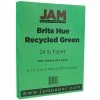 Brand new 👍 JAM Paper® Smooth Colored Paper, 24 Lbs., 8.5" X 11", Green Recycled, 100 Sheets/Pack (104083) 🎉