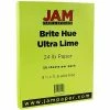 Flash Sale 🧨 JAM Paper® Smooth Colored Paper, 24 Lbs., 8.5" X 11", Ultra Lime Green, 50 Sheets/Pack (104034A) 🎉