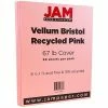 Cheapest 😉 Card Stock JAM Paper Vellum Bristol 67 Lb. Cardstock Paper, 8.5" X 11", Pink, 50 Sheets/Pack (169831) 🛒