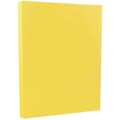 Brand new 🌟 Card Stock JAM Paper Vellum Bristol 67 Lb. Cardstock Paper, 8.5" X 11", Yellow, 50 Sheets/Pack (169838) 👏 - Image 2