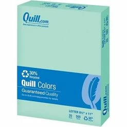 Discount 🥰 Colored Paper Quill Brand® 30% Recycled Multipurpose Paper, 20 Lbs., 8.5" X 11", Green, 500 Sheets/Ream (720561) 🌟