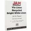 Best Sale ⭐ Jam® Linen Paper JAM Paper® Strathmore Paper - 8.5" X 11" - 24lb Bright White Linen - 100/pack 🤩