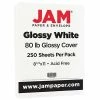 Flash Sale 👏 Jam® Glossy Cardstock Paper JAM Paper 80 Lb. Cardstock Paper, 8.5" X 11", White Glossy, 250 Sheets/Pack (1034702) 🛒