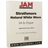 Wholesale 🔔 Resume/Cotton Letterhead Paper JAM Paper® Strathmore Paper - 8.5" X 11" - 24 Lb. Strathmore Natural White Wove - 500/box 🔔