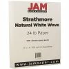 Hot Sale 🔔 Resume/Cotton Letterhead Paper JAM Paper® Strathmore Paper - 8.5" X 11" - 24lb Natural White Wove - 100/pack ❤️