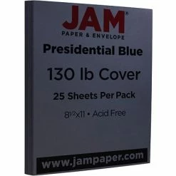 Hot Sale 🥰 Jam® Cardstock Paper JAM Paper Extra Heavyweight 130 Lb. Cardstock Paper, 8.5" X 11", Navy Blue, 25 Sheets/Pack (296131627) 🎁