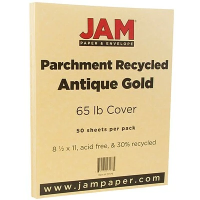Best reviews of 🎁 Jam® Parchment Recycled Cover Cardstock JAM Paper Parchment 65 Lb. Cardstock Paper, 8.5" X 11", Antique Gold Yellow, 50 Sheets/Pack (27179) ✨