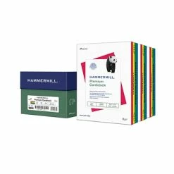 Promo ⭐ Card Stock 🔨 Hammermill Premium 110 Lb. Cardstock Paper, 8.5" X 11", Blue/Green/Red/Yellow, 600 Sheets/Carton (168390) 👏