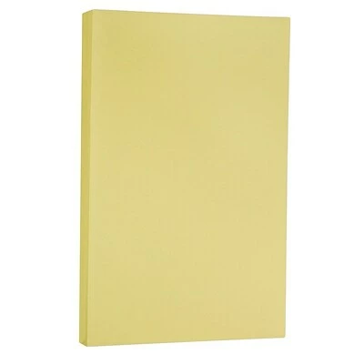 Hot Sale 🧨 Jam® Cardstock Paper JAM Paper Vellum Bristol 67 Lb. Cardstock Paper, 8.5" X 14", Yellow, 50 Sheets/Pack (16928440) 😍 - Image 2