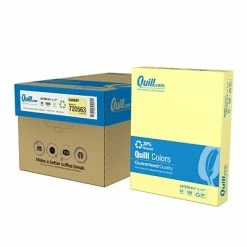 Cheapest ⌛ Colored Paper Quill Brand® 30% Recycled 8.5" X 11" Multipurpose Paper, 20 Lbs., Canary Yellow, 500 Sheets/Ream, 10 Reams/Carton (720563CT) 😉