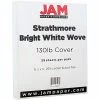 Discount 😉 Jam® Strathmore Cover Cardstock JAM Paper Strathmore 130 Lb. Cardstock Paper, 8.5" X 11", Bright White, 25 Sheets/Pack (1196723) 👏