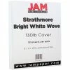 Hot Sale ✔️ Jam® Strathmore Cover Cardstock JAM Paper Strathmore 130 Lb. Cardstock Paper, 8.5" X 11", Bright White, 125 Sheets/Ream (1196723B) 🛒
