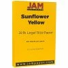 Discount 👏 Jam® Cardstock Paper JAM Paper 80 Lb. Cardstock Paper, 8.5" X 14", Sunflower Yellow, 50 Sheets/Pack (16729352) 🎁