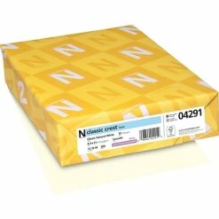 Buy 🥰 Neenah Paper Resume/Cotton Letterhead Paper CLASSIC CREST® Paper, 8 1/2" X 11", 70 Lb., Smooth Finish, Natural White, 500/Ream ✔️