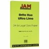 Deals ⌛ JAM Paper® Smooth Colored Paper, 24 Lbs., 8.5" X 14", Ultra Lime Green, 500 Sheets/Ream (0151048B) 🎉