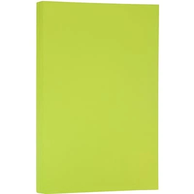 Deals ⌛ JAM Paper® Smooth Colored Paper, 24 Lbs., 8.5" X 14", Ultra Lime Green, 500 Sheets/Ream (0151048B) 🎉 - Image 2