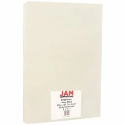 Flash Sale 😀 Jam® Cardstock Paper JAM Paper Strathmore 80 Lb. Cardstock Paper, 8.5" X 14", Ivory White Wove, 50 Sheets/Pack (17428906) ⌛