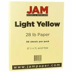 Cheap ⭐ JAM Paper Matte Colored Paper, 28 Lbs., 8.5" X 11", Light Yellow, 50 Sheets/Pack (16729231) 🌟