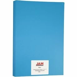 Hot Sale 💯 JAM Paper® Matte Colored Paper, 24 Lbs., 11" X 17", Blue Recycled, 100 Sheets/Pack (16728466) 🤩