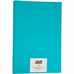 Brand new 💯 JAM Paper® Matte Colored Paper, 24 Lbs., 11" X 17", Sea Blue Recycled, 100 Sheets/Pack (16728465) 😉