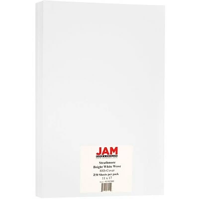 Top 10 🎉 Jam® Strathmore Cover Cardstock JAM Paper Strathmore 88 Lb. Cardstock Paper, 11" X 17", Bright White, 250 Sheets/Ream (41747390B) 😀