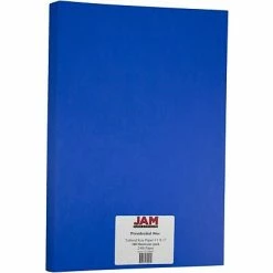 Promo 🤩 JAM Paper® Matte Colored Paper, 24 Lbs., 11" X 17", Presidential Blue Recycled, 100 Sheets/Pack (16728467) ✔️