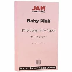 Flash Sale 👍 JAM Paper Matte Colored Paper, 28 Lbs., 8.5" X 14", Baby Pink, 50 Sheets/Pack (76329455) ✨