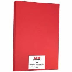 Best Pirce ⌛ Jam® Cardstock Paper JAM Paper Ledger 65 Lb. Cardstock Paper, 11" X 17", Red, 50 Sheets/Pack (16728488) 🎉