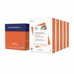 Best Sale 🛒 Copy & Multipurpose Paper 🔨 Hammermill Premium Inkjet & Laser 8.5" X 11" Multipurpose Paper, 24 Lbs., 97 Brightness, 500/Ream, 5 Reams/Carton (166140) 😍