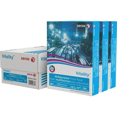 Cheapest ⌛ Copy & Multipurpose Paper Xerox Vitality 8.5" X 11" Multipurpose Paper, 20 Lbs., 92 Brightness, 500 Sheets/Ream, 3 Reams/Carton (3R020473RM) 🎁