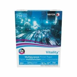 Outlet 🧨 Copy & Multipurpose Paper Xerox Vitality 8.5" X 11" Multipurpose Paper, 20 Lbs., 92 Brightness, 750 Sheets/Ream (3R20195) 🔥