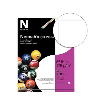 Best Pirce 🧨 Wausau® Card Stock Paper Neenah Paper 65 Lb. Cardstock Paper, 8.5" X 11", Bright White, 250 Sheets/Pack (91904/92904) ✔️