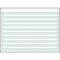 Budget 💯 Lindenmeyr Munroe Continuous Form Paper; Green Bar Printworks Professional 14.875" X 11" Continuous Paper, White With Green Bar, 20 Lbs., 100 Brightness, 2200/Carton (02716) 🔥