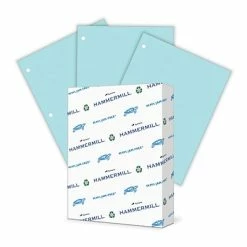 Hot Sale 👍 HammerMill Paper 🔨 Hammermill Colors Paper, 20 Lbs., 8.5" X 11", 3-Hole Punch, Blue, 500/Ream (102905) 👍