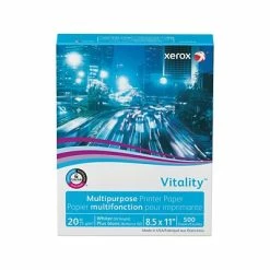 Deals 🌟 Copy & Multipurpose Paper Xerox Vitality 8.5" X 11" Multipurpose Paper, 20 Lbs., 92 Brightness, 500 Sheets/Ream (3R02047PY) 😉