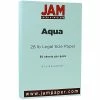 Promo 👍 JAM Paper Matte Colored Paper, 28 Lbs., 8.5" X 14", Aqua Blue, 50 Sheets/Pack (16729307) ❤️