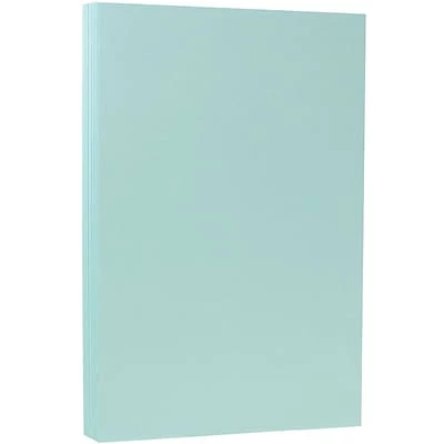 Promo 👍 JAM Paper Matte Colored Paper, 28 Lbs., 8.5" X 14", Aqua Blue, 50 Sheets/Pack (16729307) ❤️ - Image 2