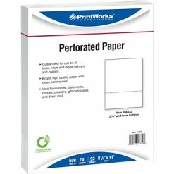 Best Pirce 🛒 Printworks Professional Printworks® Professional Papers Printworks® Professional 8 1/2" X 11" 24 Lbs. Perforated 3 3/4" Paper, 2500/Case 🔔