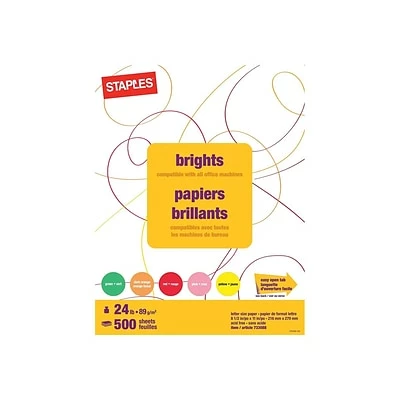 Buy 🔥 Staples Brights 24 Lb. Colored Paper, Assorted 🥰 - Image 2
